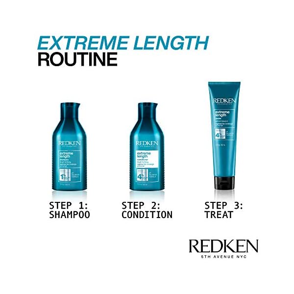 Redken Extreme Length Leave-In Conditioner | For Hair Growth | Seals Split Ends & Prevents Breakage | Infused With Biotin | 5.1 Fl Oz