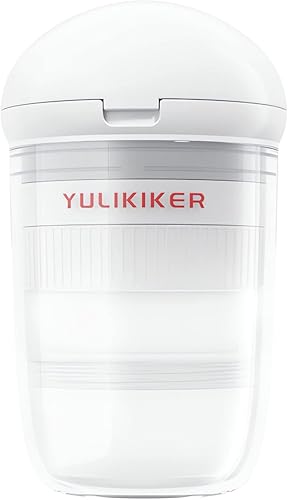 Miniatura 7 de Pequeña caja organizadora de pastillas con taza de agua, polvo de molienda de corte, contenedor de píldoras de viaje, portátil, diario, mini