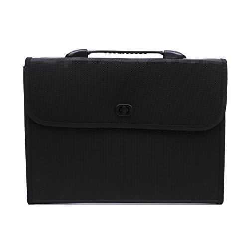 12 Month Accordion File Folder 13 Pockets with Handle UBAYMAX Lockable Letter Size Expanding File Document Organizer Divider Carrier 14x10 Office School Home Filing Case for Men Women Kid Black1