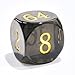 Big Translucent Backgammon Doubling Cube Dice 30MM, Large Backgammon Doubling Number Dice 1 3/16", Translucent Smoke