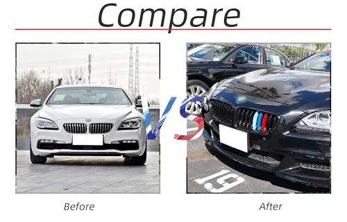 Image of Grille color stripes Compatible with bmw accessories 2016-2018 F12 F13 6 Series 640i 650i accessories 9-Beam