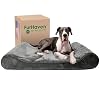Furhaven Orthopedic Dog Bed for Extra Large Dogs w Removable Washable Cover For Dogs Up to 180 lbs Minky Plush Velvet Luxe Lounger Contour Mattress Gray GiantXXXL