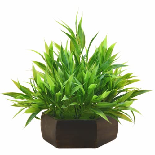 "Unleash Your Home's Natural Beauty with Fancymart's Artificial Bamboo Plant in a Stylish Wood Hexagon Pot - Perfect for Your Decor Needs!" (194 characters)