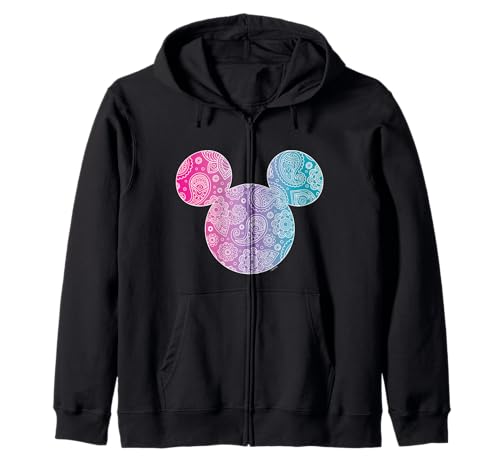 Sweat Mickey Mouse avec bandana gradient et zip complet pour homme
