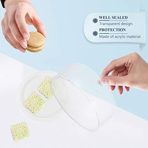 Yardwe Cake Stand Cover Plastic Clear Cake Display Dome Round Cake Serving Platter Dessert Display Stand Cover Food Tent Dome