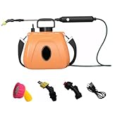 Pulverizador eléctrico con 3 boquillas, pulverizador eléctrico de 7 litros, pulverizador de jardín tipo C con correa para el hombro, pulverizador telescópico ergonómico antideslizante para regar jardi