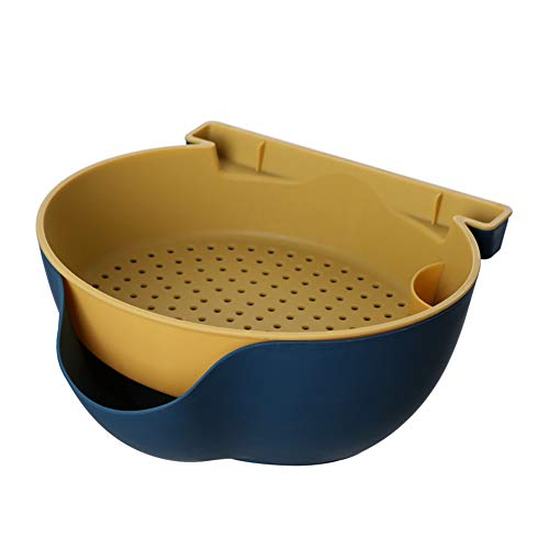 Gelentea Bol de plástico para aperitivos con soporte para teléfono móvil, multifunción, doble capa, frutos secos, cesta de almacenamiento Cover