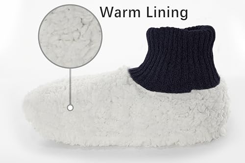 Image of BenSorts Men Fuzzy Slipper Socks with Grippers House Socks Gifts Christmas