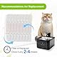 Katzenbrunnen Filter, 12 Stück Filter für Katzenbrunnen und 12 Stück Schwämme und Aktivkohle lonenaustauschharz kompatibel mit 2.5L DownyPaws Trinkbrunnen für Katze Kabellos (DPWFP6)