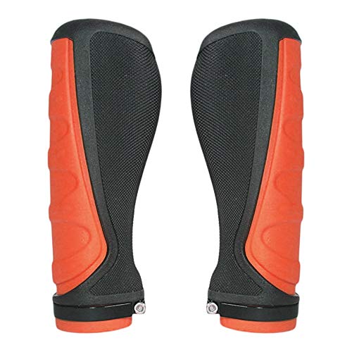 NICEJW 1 Paire Ergonomique Confortable en Caoutchouc Anti-dérapant Poignée De Guidon De Vélo Accessoires De Vélo Orange Noir Taille Unique Cover