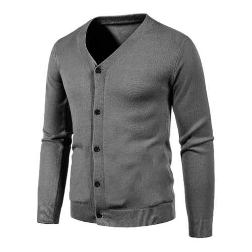 Men Slim Fit Button Front Knit Cardigan Sweater Casual Soft V Neck Long Sleeve Knitwear4