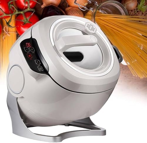 Automatic Stir Fry Robot Wok - 6L Capacity, Adjustable Speed, 360° Automatic Stirring for Effortless Cooking, Stewing & Frying, 110V Electric Kitchen Appliance