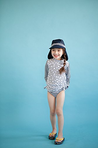 Image of VAENAIT BABY Girls Rash Guard Swimsuit UPF 50+ Long Sleeve Toddler Bathing Suit Ribbon Stawberry Floral Fruit for 2~8Years
