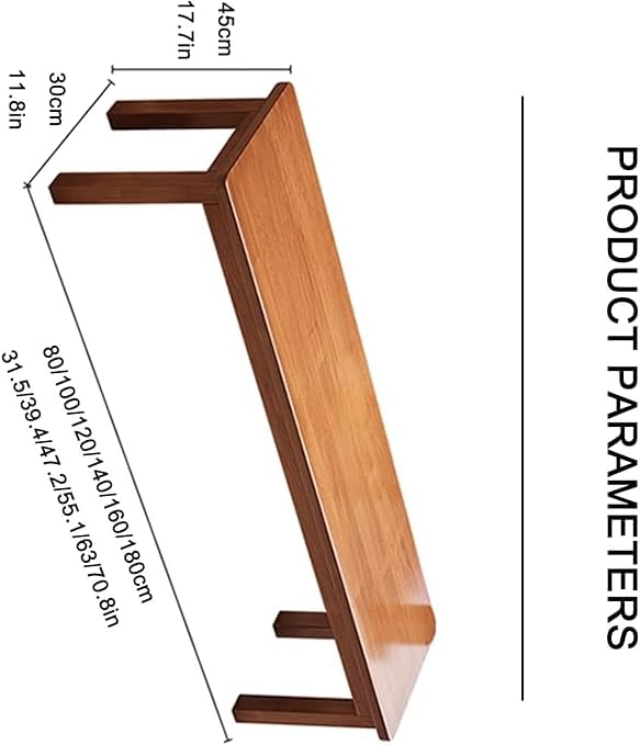 Image of Wooden Bench Seating for Hallway, Living Room, Porch, or Garden | Modern Minimalist Design | Wood Color | 80 x 30 x 45 CM