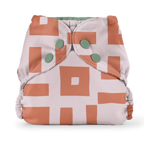 Image of Esembly Cloth Diaper Cover - Reusable Swim Diaper, Waterproof, Breathable - Adjustable Outer Layer Over Absorbent Inner for Blowout Protection - Theory, Size 1 (7-17lbs)