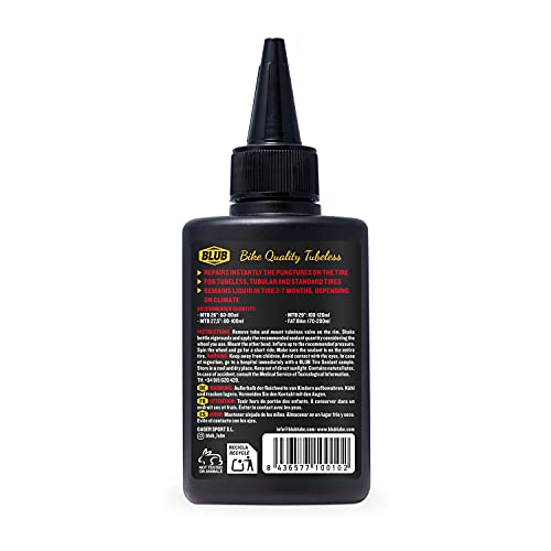 BLUB Tubeless Sealant 120ml, tubeless tyre sealant for MTB & Road, Instant puncture repair - Image 2