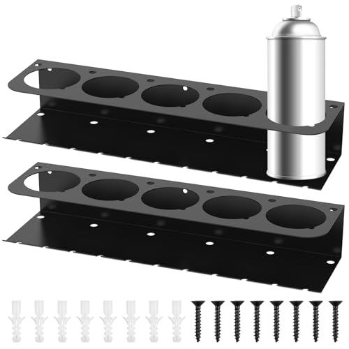 ZLHETWT Aerosol Spray Organizer, Aerosol Can Holder, Spray Can Holder Organizer, Aerosol Spray Can Holder, Multipurpose Easy Access Aerosol Bottle Holder for Garage Workspace Storage (2pcs)