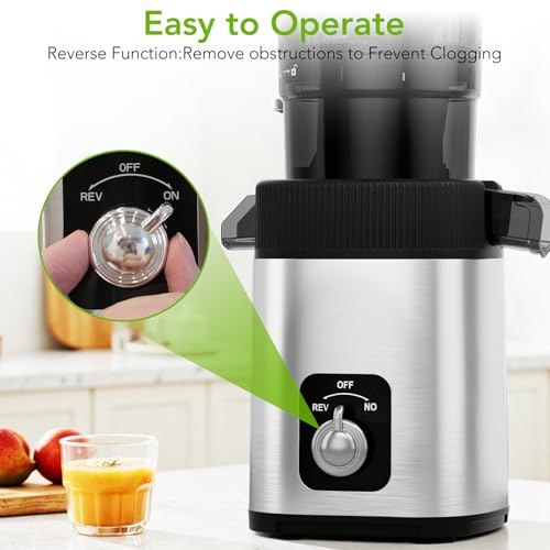 COWSAR Cold Press Juicer - Juicer Machines with 4.35" Wide Feed Chute, High Juice Yield for Whole Fruits & Vegetables, Slow Masticating Cold Press Juicer for Nutrient Retention, Easy to Clean - image 4