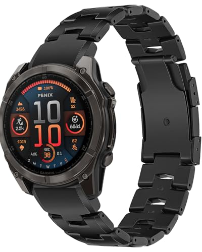 Strap Titane Garmin Fenix 8 26mm Résistant à l'Abrasion pour Sport Extrême