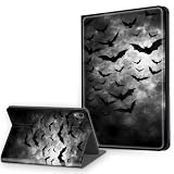 Case for iPad A16 11th Generation 11 Inch 2025 and iPad 10th Generation 10.9 Inch 2022, Multi-Angle Viewing Leather Smart Stand Back Cover with Auto Sleep Wake, Black Bats