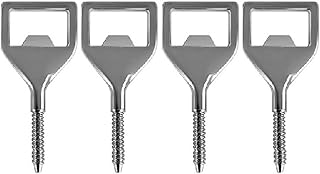 EIAOSI Metal Bottles Opener Kits 4 Pack Blank Stainless Steel Opener Insert DIY Metal Beer Opener Square Opener