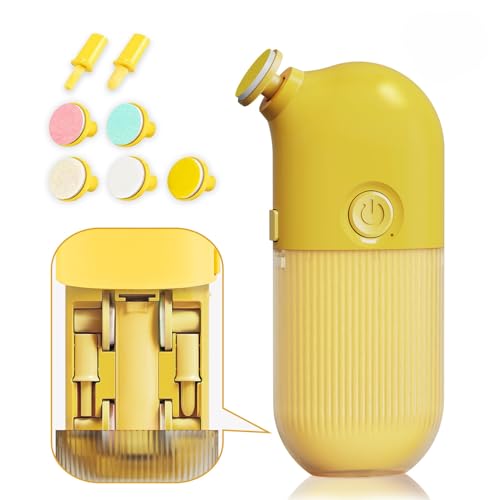 Baby Nail Trimmer Electric, Mothers Day Gifts Baby Nail Clippers, 7 in 1 Portable Nail Filer, Rechargeable Whisper Quiet Nail Polisher, Safe Baby Nail File Kit for Toes & Fingernails
