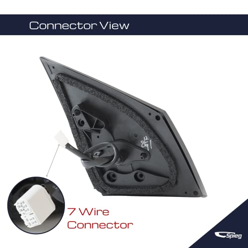 Spieg To1320295 Driver Side Mirror Replacement For Toyota Corolla 2014 - 2019 Power Heated Manual Folding Turn Signal Light Ptm White 7 Pin Left ( Lh ) #TOP5