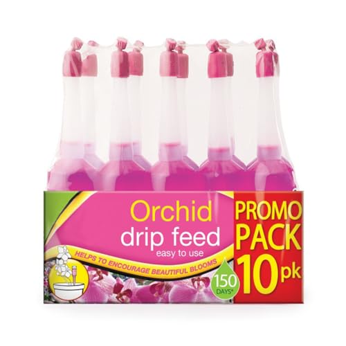 Orchid Drip Feeder 10 Pack Ready to Use Drip Feeders Help in the Growth of Vibrant Colors & Bloom House Plant Food