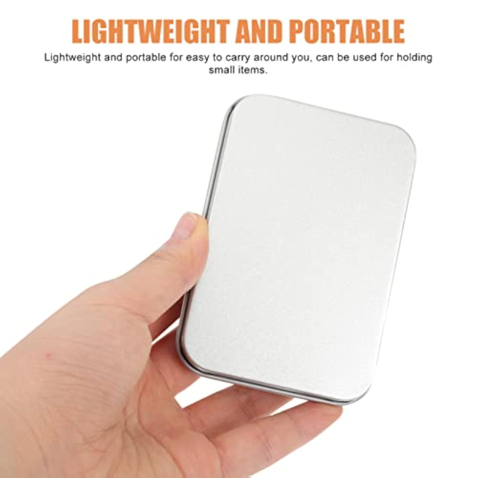 Rectangular Metal Empty Storage Tins Set