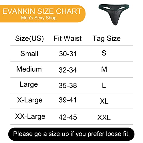 Evankin Mens Thong with Bulge Pouch Sexy Hollow Out G-Strings Breathable Underwear Briefs Bikini2