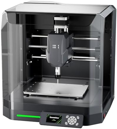 Genmitsu Cubiko CNC Router Machine with Enclosure, PCB Milling Machine, Smart Desktop CNC with Auto Z-Probing, WiFi & APP Supported, Great for Polishing, Drawing, Woodworking