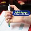 BIC 4-Colour Gradient Pens Multi Pen Retractable Design Multicolour Pen With Four Assorted Vibrant Inks Multi Coloured Pens All in One for School Office and Colour Coding (Pack of 12)