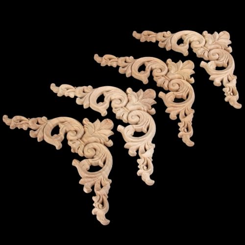Esquinas talladas de madera para decorar espejos y puertas de paso en casa 7