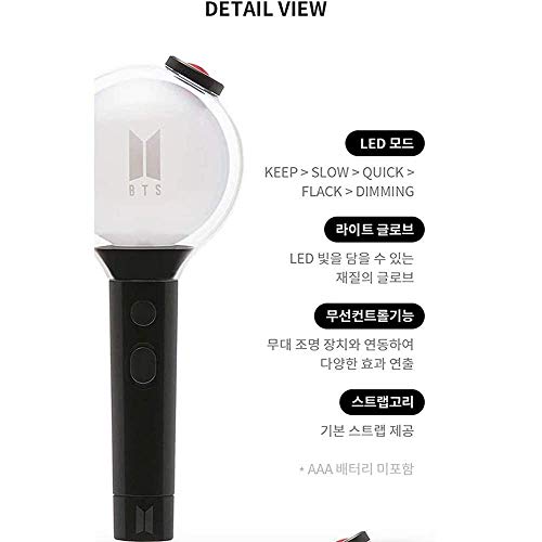 Image of BTS Lightstick BTS Army Bomb Lightstick Ver 4 (SE) Map of The Soul 7 Special Edition, Bluetooth APP Adjust Color Concert and Light (Including 7 Cards)