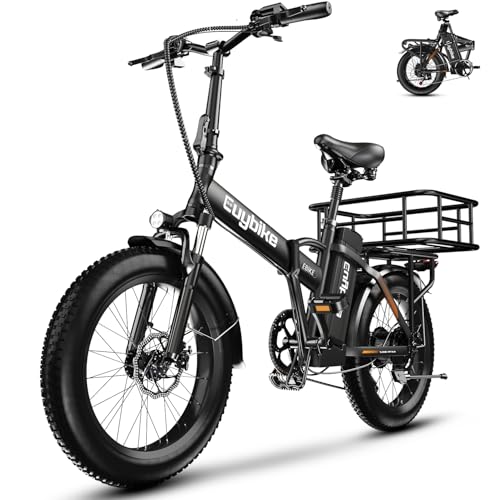 Image of 1000W Foldable Electric Bike,48V 20AH Removable Battery Ebike,80 Miles Max Range Electric Bike for Adults,20 inch Fat Tire Folding Ebike,Adult Electric Bicycle for Commute Beach Snow