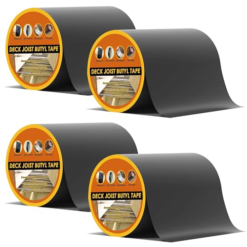 Joist Tape 6'' x 50', 4 Pack for Decking - Waterproof & Weatherproof Deck Tape for Joists and Beams Building