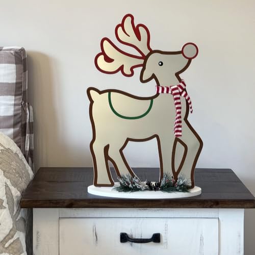 Elumina Decor - Reindeer Infinity Mirror Light with Stand - LED Christmas Decoration - USB-Powered - Reindeer 3D LED Infinity Light - Indoor Seasonal Holiday Decor for Windows or Tables - 14" x 22" by Elumina Decor - Image 4