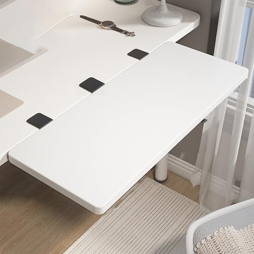 Mesa extensible plegable con soporte de metal ajustable, escritorio extraíble fácil de instalar para oficina y comedor, estación de trabajo que ahorra espacio, diseño compacto y versátil