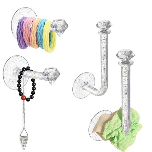 Image of HASTHIP 4Pcs Scrunchie Organizer Hairband Stand Rubber Band Holder Acrylic | Stores Scrunchies and Bands, Clear Acrylic Build, Stable Stand Design, Space-Saving Accessory Organization