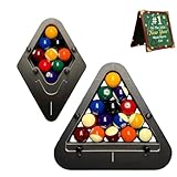 Yately Bitman-Rack 9-Ball PRO - Sistema di Rack per Biliardo di Precisione Senza Interruzioni, Legno Massello per 8-Ball/9-Ball - Strumento Professionale per Tavoli da Biliardo(PCS)