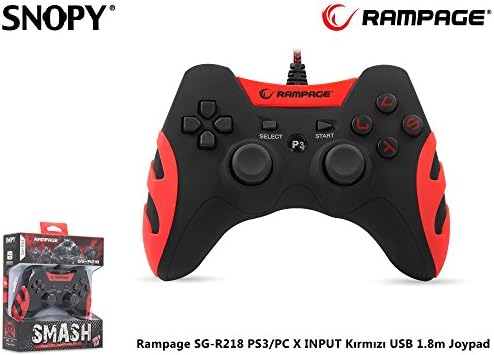Rampage SG-R218 PS3/PC X INPUT Kırmızı USB 1.8m Joypad - Görsel 4