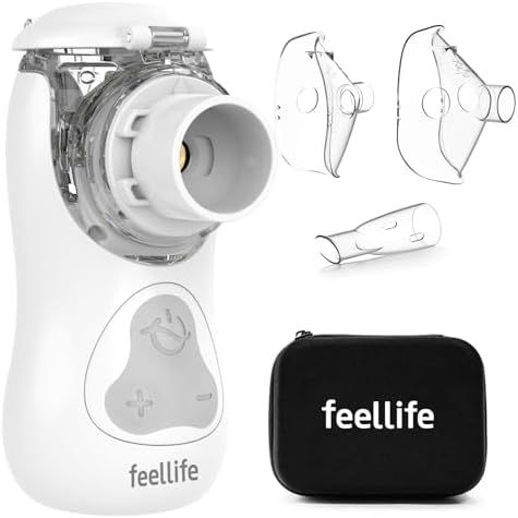 FEELLIFE Nebulizador Portatil Silencioso Tipo C Recargable, Nebul...