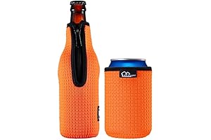 Premium Neoprene Bottle Sleeve for 12oz Standard Beer Bottles - Orange