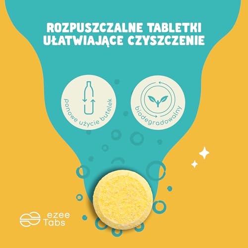 EzeeTabs Badreiniger – Reinigungstabs für ein mikroplastikfreies, biologisch abbaubares und veganes Putzmittel – 2 x Reiniger für hygienische Sauberkeit (Packung mit 2)