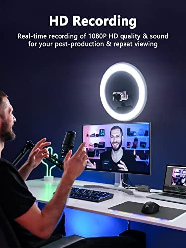 Lemorele USB C/A 3.0 Capture Card,1080P@60fps Video Game Capture Card Live Streaming for PS4 Switch Wii U DSLR Xbox on OBS, XSplit, Twitch, YouTube Support Windows, Mac, Zero Latency HDMI Loopou