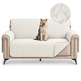 VENTOYA ソファカバー 撥水・防水 リバーシブル ソファーカバー 両サイドポケット付き 犬猫対策 毛髪不粘着 耐摩耗 1人2人3人4人掛け 肘付き 替えソファカバー 防塵 汚れ防止 傷防止 爪とぎ防止 四季適用 丸洗い可能(オフホワイト色, 3人掛け)