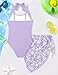 Tomolant Girls Swimsuit, Girls Bathing Suits Size 14-16 Halter Neck One Piece Bathing Suit with Tropical Printed Cover Up Skirt Adjustable Strap Teen Swimsuits Swimwear Set Light Purple