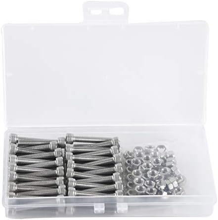 M5 Nuts and Bolts Set 304 Stainless Steel Hexagon Socket Head Cap Screws Hexagon Socket Head Screw Head Mechanical Parts Bolt And Nut Combination Box