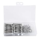 M6*40mm Sechskantschrauben 304 Edelstahl-Sechskopf-Knopf Schrauben Muttern maschinenschrauben Voller Thread Gewindeschrauben(Schraube 30PCS, Mutter 30PCS)