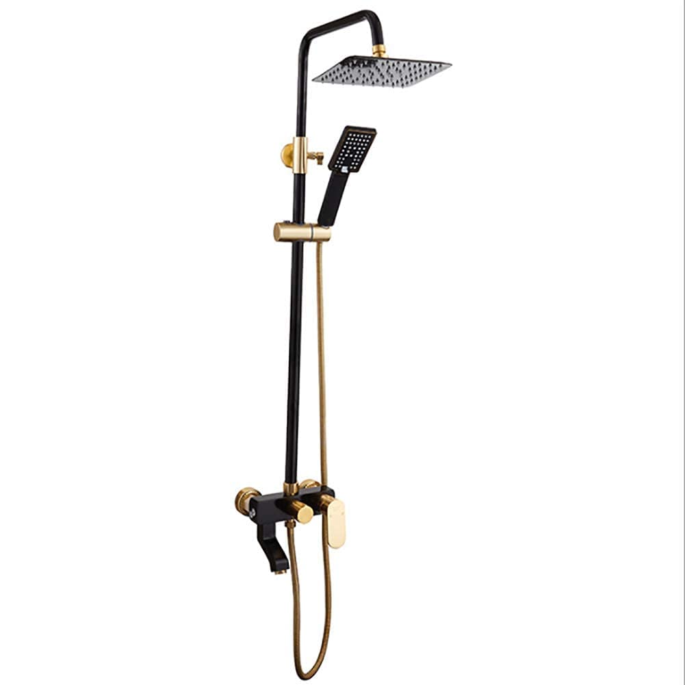 Système de douche or antique rétro en laiton pour une salle de bain de luxe